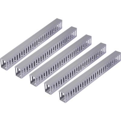 Sygonix SY-6801170 Verdrahtungskanal (L x B x H) 2000 x 60 x 80 mm 5 St. Grau-0