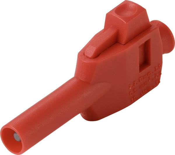 VOLTCRAFT MP-4 Laborstecker mit Klemmanschluss Stecker, gerade Stift-Ø: 4 mm Rot 1 St. Bulk