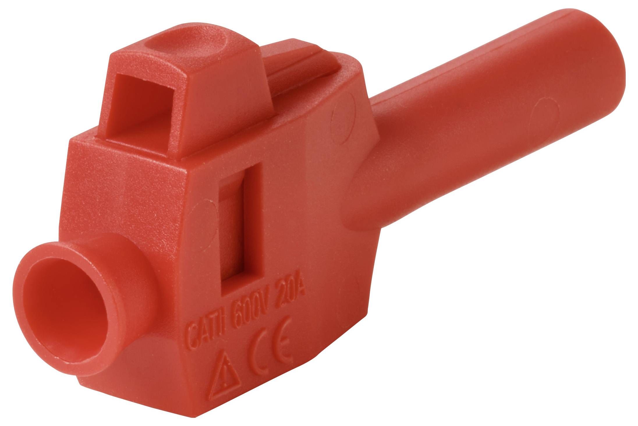 VOLTCRAFT MP-4 Laborstecker mit Klemmanschluss Stecker, gerade Stift-Ø: 4 mm Rot 1 St. Bulk-1