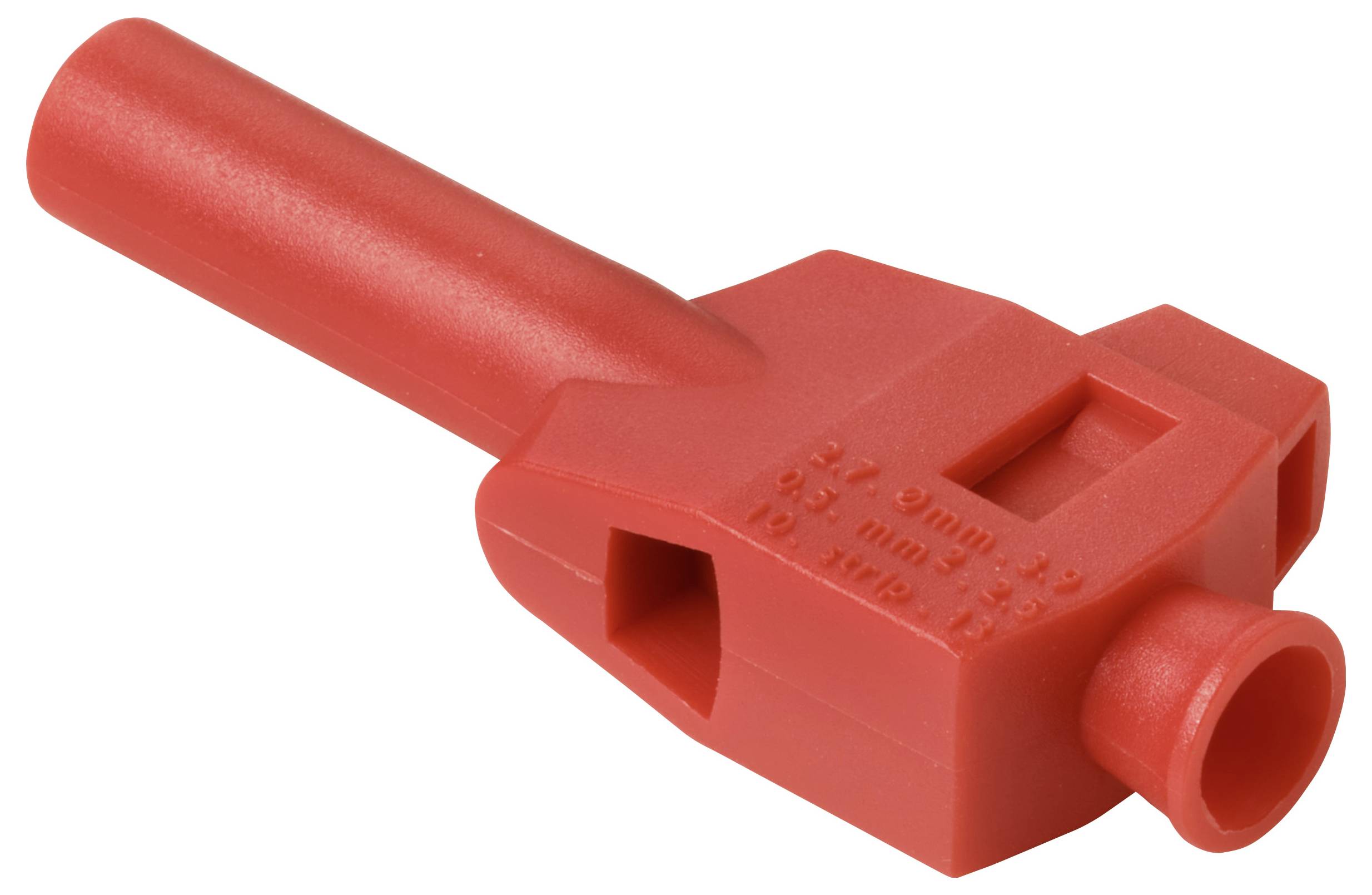 VOLTCRAFT MP-4 Laborstecker mit Klemmanschluss Stecker, gerade Stift-Ø: 4 mm Rot 1 St. Bulk-4