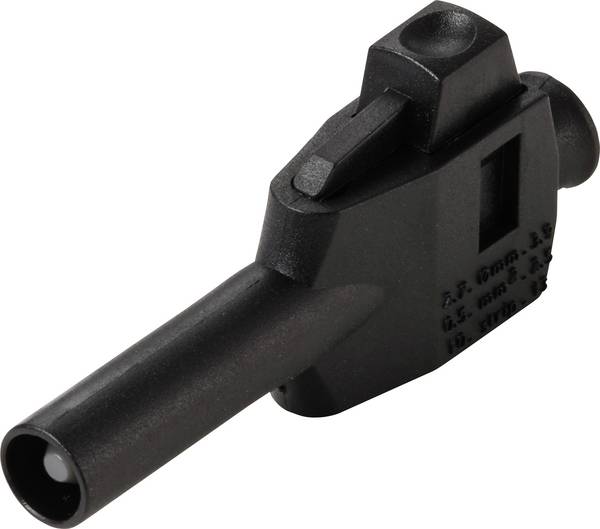 VOLTCRAFT MP-4 Laborstecker mit Klemmanschluss Stecker, gerade Stift-Ø: 4 mm Schwarz 1 St. Bulk