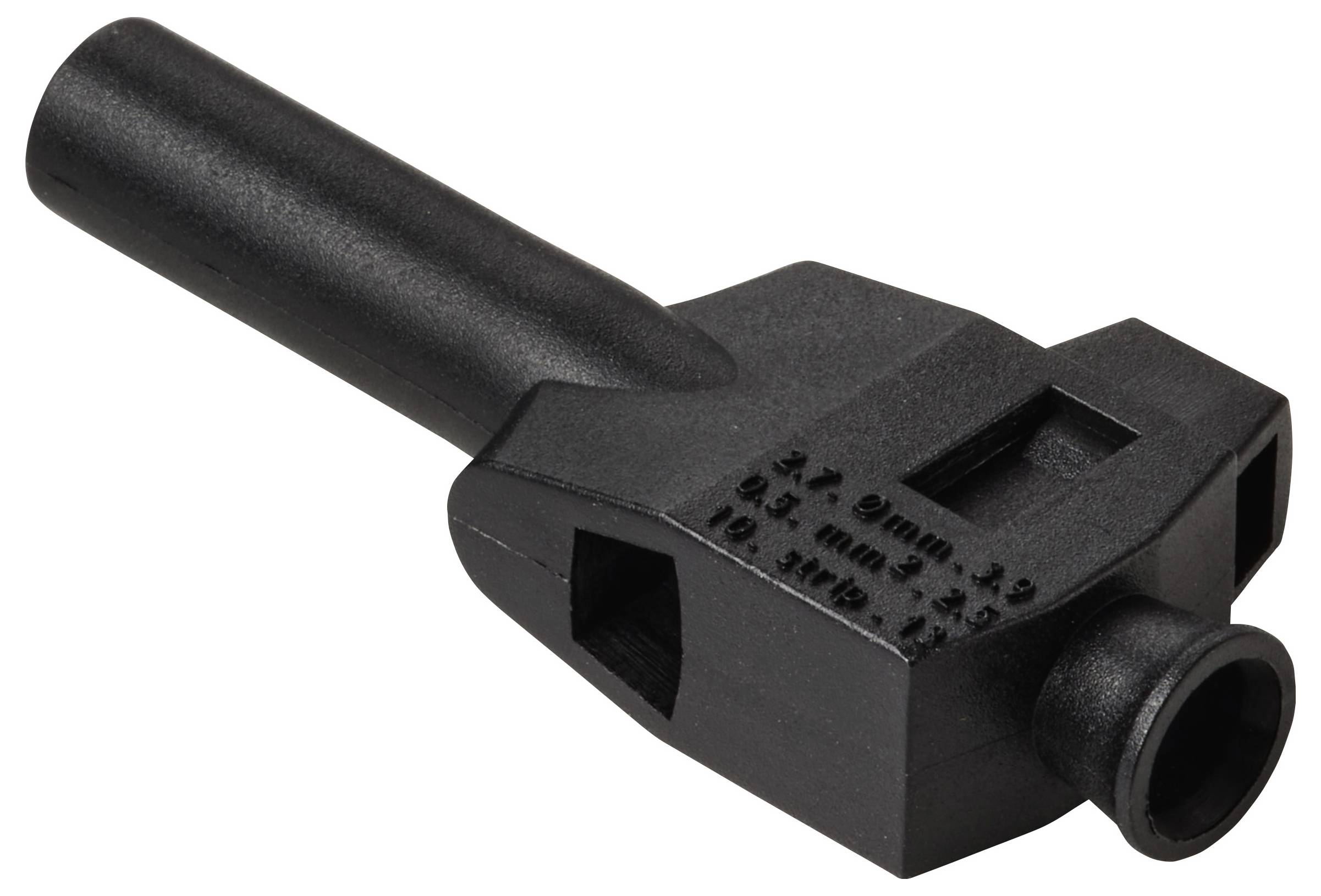 VOLTCRAFT MP-4 Laborstecker mit Klemmanschluss Stecker, gerade Stift-Ø: 4 mm Schwarz 1 St. Bulk-4