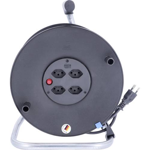 AS Schwabe 710125 Kabeltrommel 33 m Schwarz