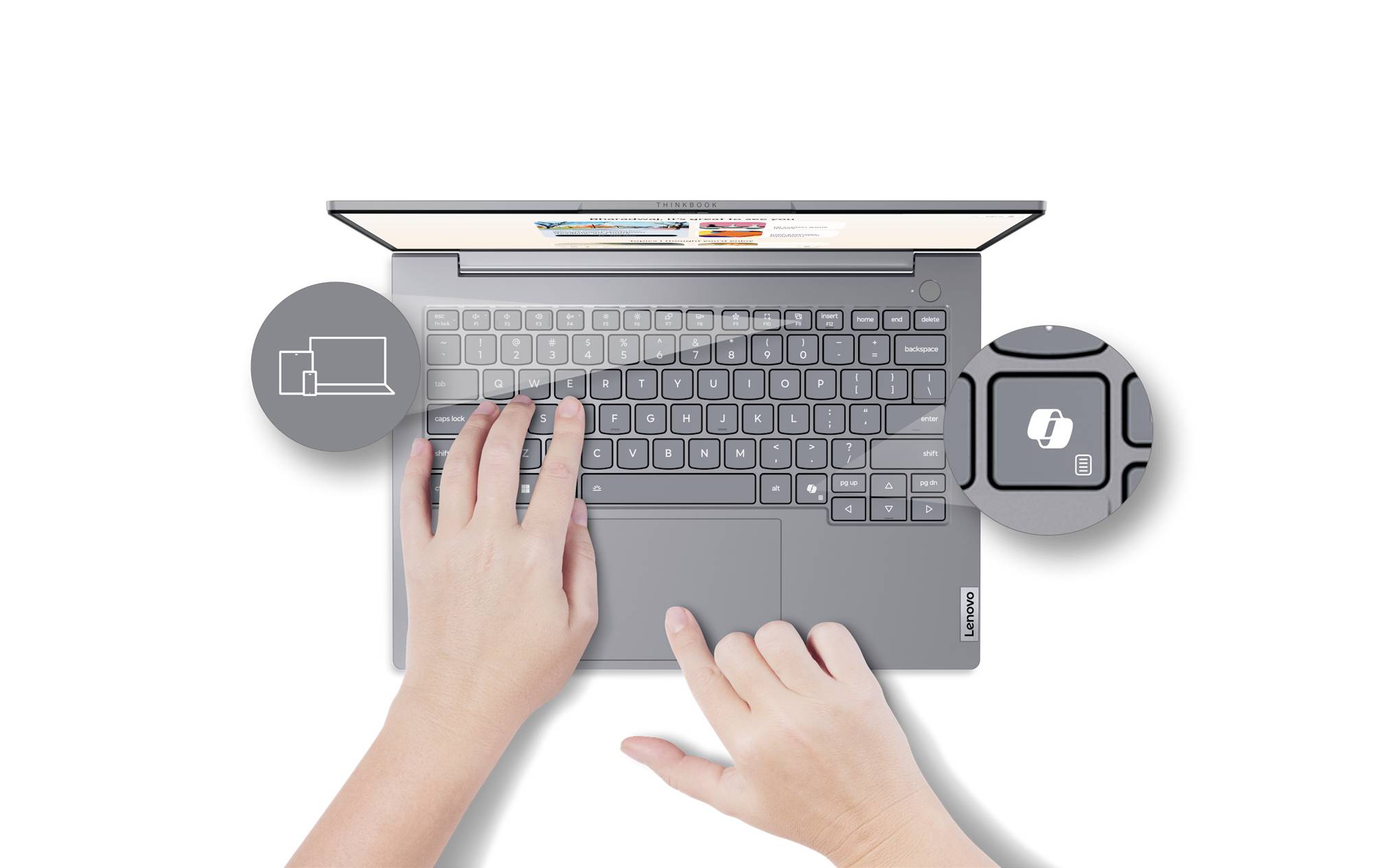 Lenovo Notebook ThinkBook 14 G8 35.6 cm (14 Zoll) WUXGA Intel® Core™ Ultra 7 (Series 2) 255H 32 GB RAM 1 TB SSD Deutsch,-14