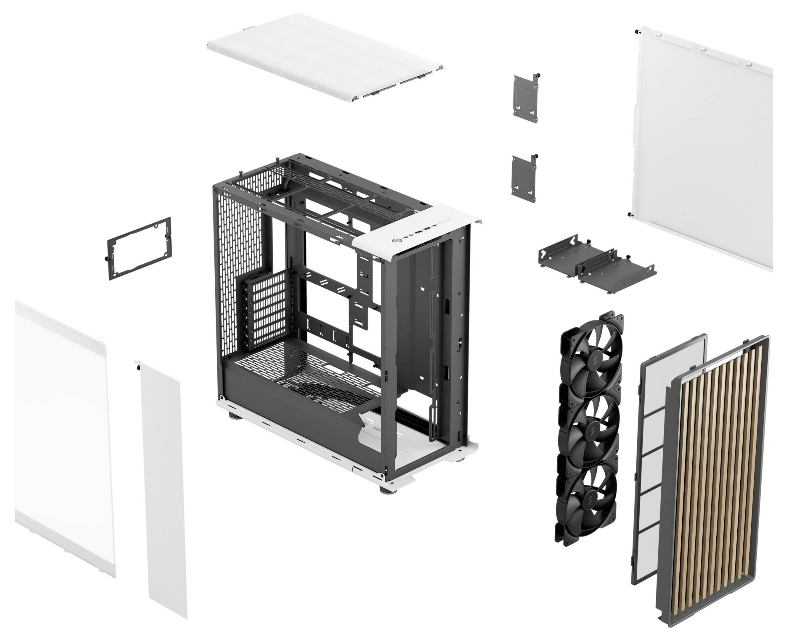 Fractal Design FRACTAL DESIGN Geh North XL RC Chalk Whi Desktop PC-Gehäuse Weiß-14