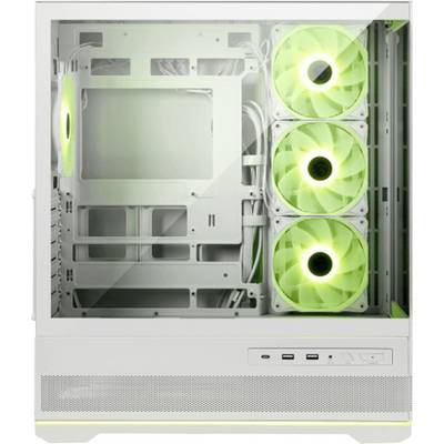 MSI MSI GEH Midi MAG PANO 110R PZ WHITE Midi-Tower PC-Gehäuse Weiß 4 Vorinstallierte LED Lüfter-0