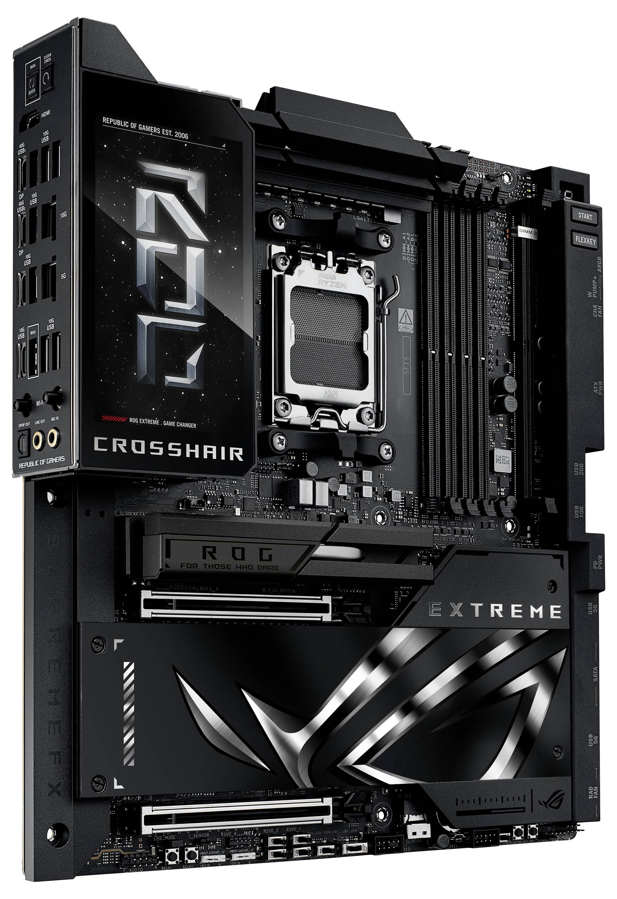 Asus MB ASUS ROG CROSSHAIR X870E EXTREME Mainboard Sockel (PC) AMD® AM5 Formfaktor (Details) E-ATX Mainboard-Chipsatz AM-13