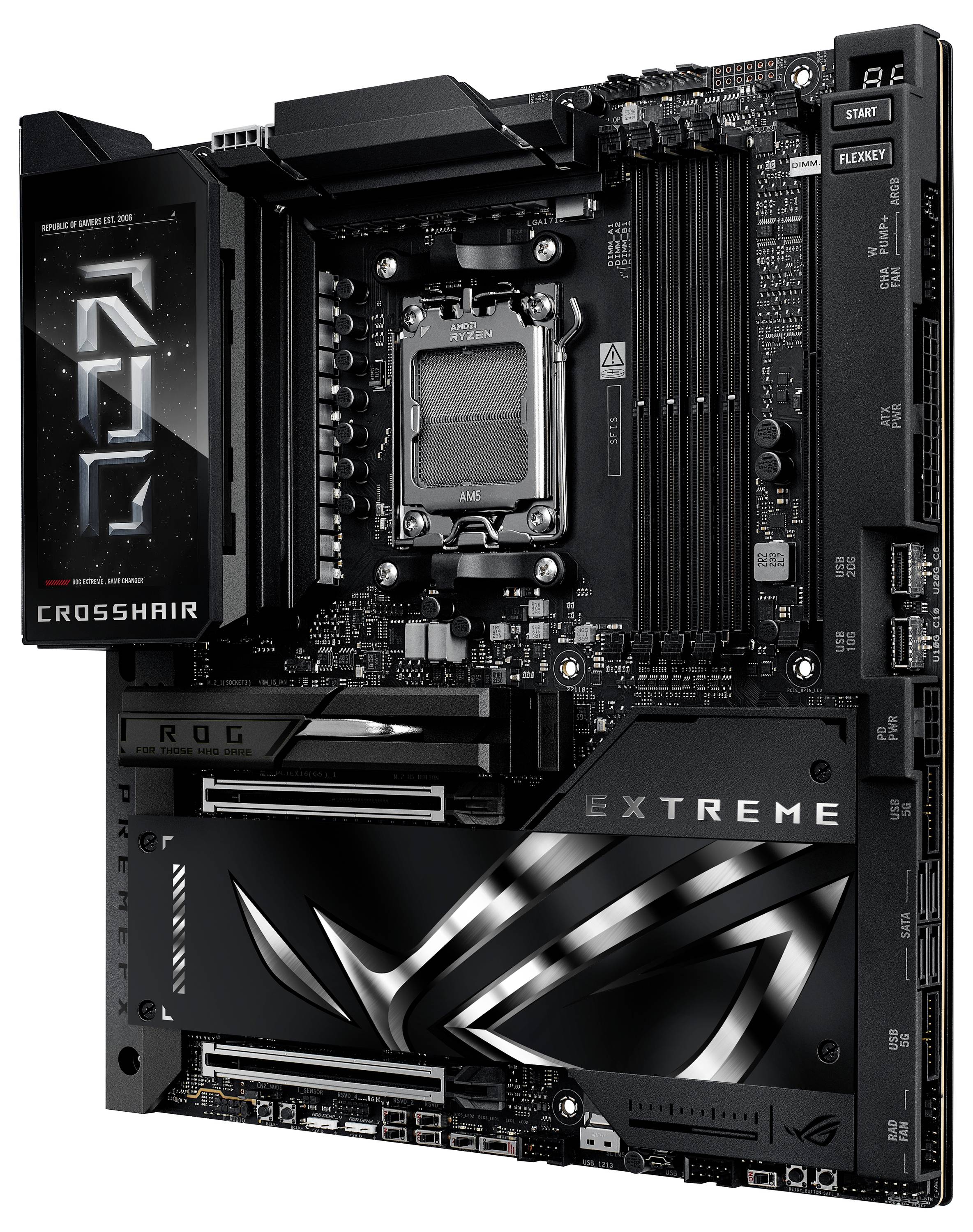 Asus MB ASUS ROG CROSSHAIR X870E EXTREME Mainboard Sockel (PC) AMD® AM5 Formfaktor (Details) E-ATX Mainboard-Chipsatz AM-15