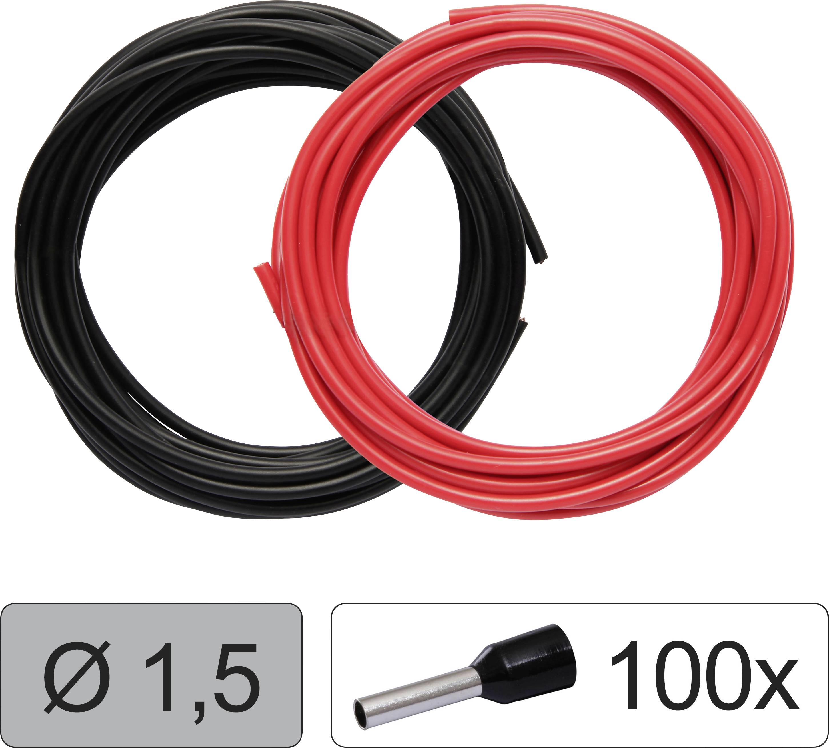 Quadrios 25CW128 Einzelader LiFY 1.5 mm² Rot, Schwarz 1 Set