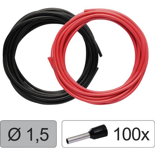 Thumbnail - Quadrios 25CW128 Einzelader LiFY 1.5 mm² Rot, Schwarz 1 Set