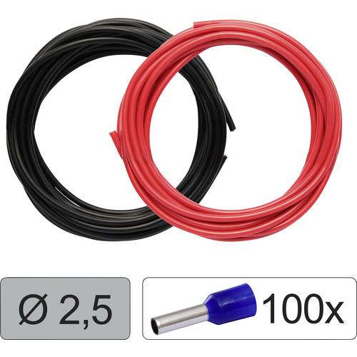 Thumbnail - Quadrios 25CW129 Einzelader LiFY 2.5 mm² Rot, Schwarz 1 Set