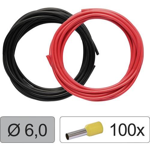 Thumbnail - Quadrios 25CW131 Einzelader LiFY 6.0 mm² Rot, Schwarz 1 Set