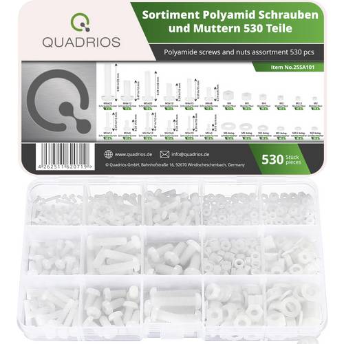 Quadrios 25SA101 25SA101 Kunststoffschrauben-Sortiment 530 Teile