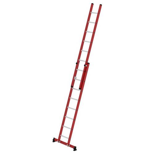 MUNK Günzburger Steigtechnik 035528 GFK/Alu Sprossen-Schiebeleiter Arbeitshöhe (max.): 5.3 cm 14.4