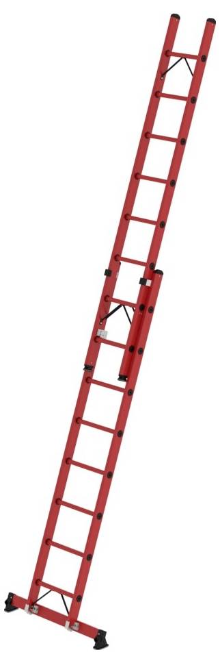 MUNK Günzburger Steigtechnik 036628 GFK Sprossen-Schiebeleiter Arbeitshöhe (max.): 5.2 cm 15.5