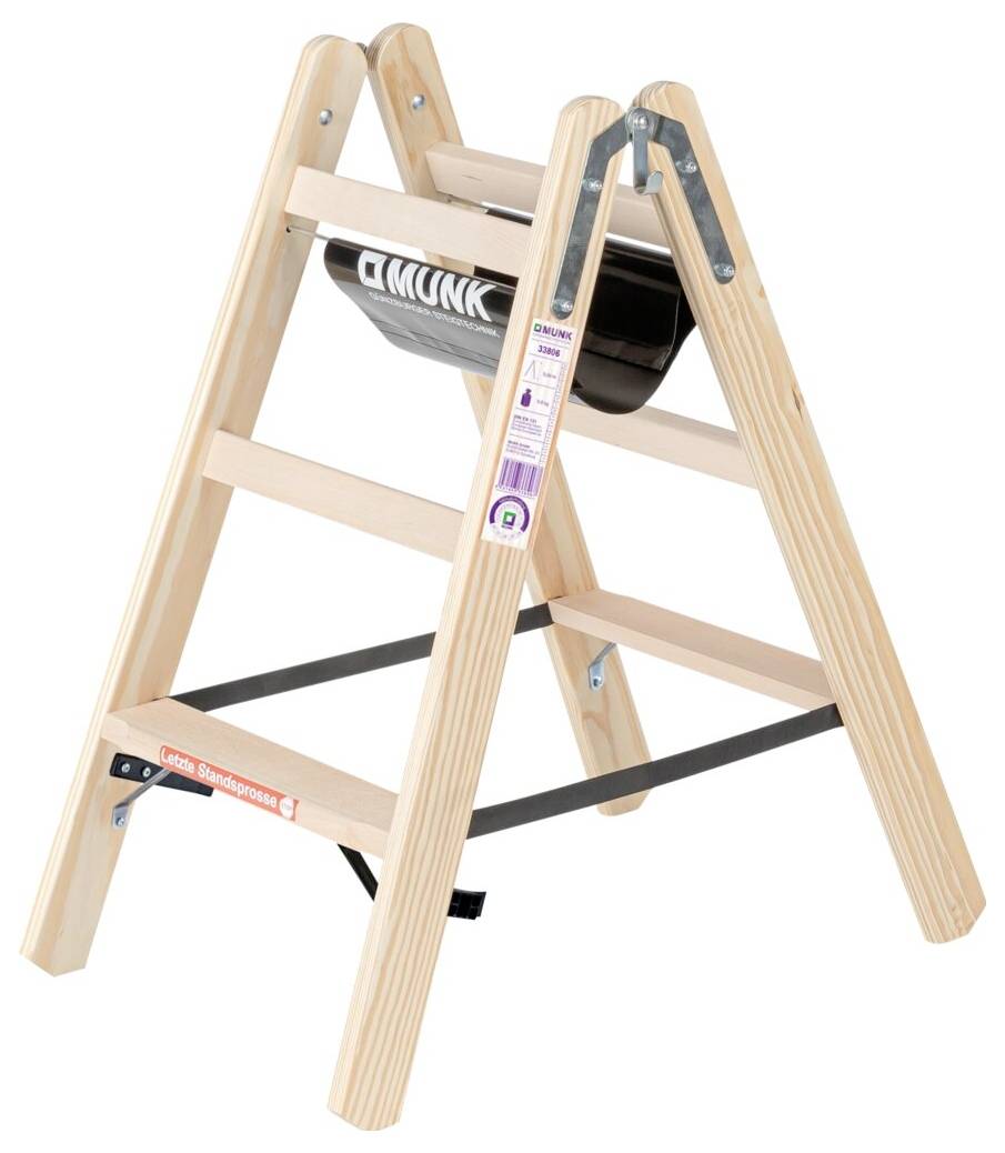 Thumbnail - MUNK Günzburger Steigtechnik 033806 Holz Stufen-Stehleiter 5.4 kg