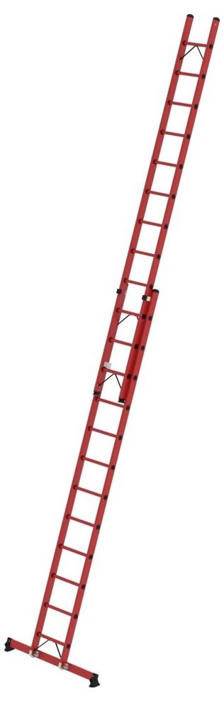 MUNK Günzburger Steigtechnik 036632 GFK Sprossen-Schiebeleiter Arbeitshöhe (max.): 7.4 cm 23.42