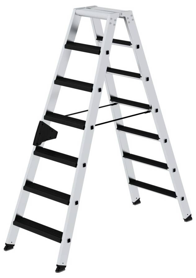MUNK Stehleiter beidseitig begehbar mit relax-step 2x7 Stufen