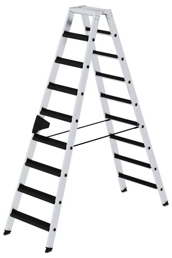 MUNK Stehleiter beidseitig begehbar mit relax-step 2x9 Stufen