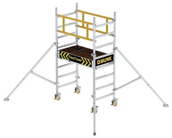 MUNK Günzburger Steigtechnik 125121  Aluminium beschichtet, Aluminium Rollgerüst  Arbeitshöhe (max.): 3.10 cm