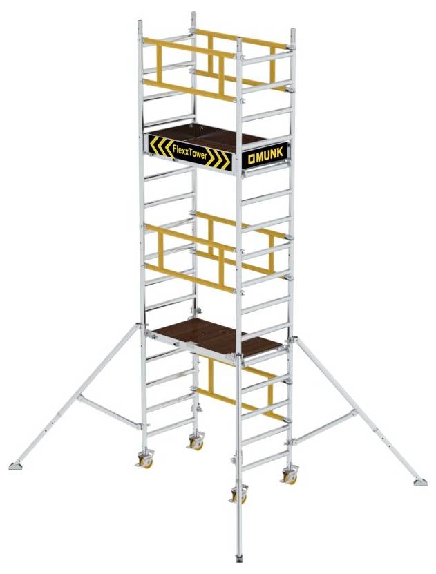 Thumbnail - MUNK Günzburger Steigtechnik 125123 Aluminium beschichtet, Aluminium Rollgerüst Arbeitshöhe (max.): 5.10 cm