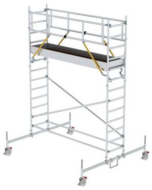 MUNK Günzburger Steigtechnik 156344  Aluminium Rollgerüst  Arbeitshöhe (max.): 5.07 cm