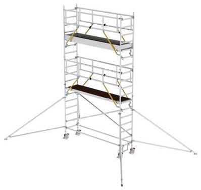 MUNK Günzburger Steigtechnik 156449  Aluminium Rollgerüst  Arbeitshöhe (max.): 6.47 cm