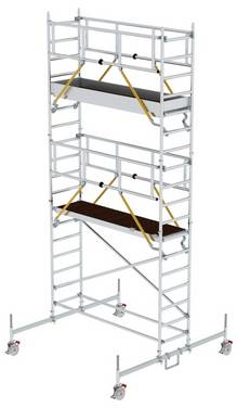MUNK Günzburger Steigtechnik 155444  Aluminium Rollgerüst  Arbeitshöhe (max.): 6.66 cm