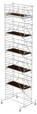 MUNK Günzburger Steigtechnik 175037 Aluminium Rollgerüst Arbeitshöhe (max.): 12.54 cm