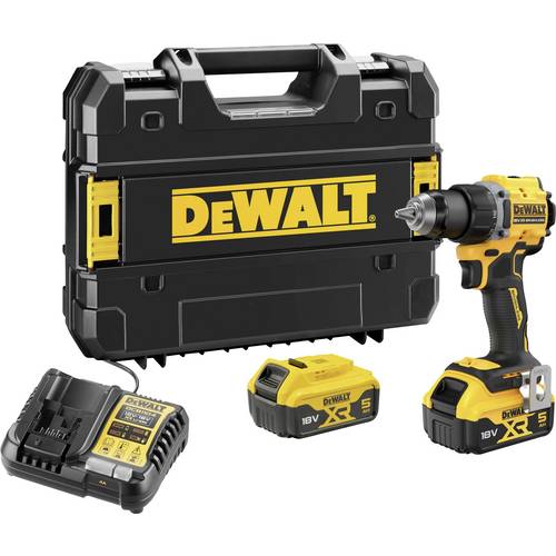 DEWALT DCD794P2T-QW DCD794P2T-QW Akku-Bohrschrauber 18 V 5 Ah Li-Ion inkl. 2. Akku, inkl. Ladegerät, inkl. Koffer