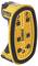 Gelber DEWALT 18V Akkustabsauger, Vorderseite mit schwarzem Gummigriff, Markenlogo prominent sichtbar.