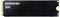 Eine schwarze Samsung-SSD mit goldenen Anschlüssen.