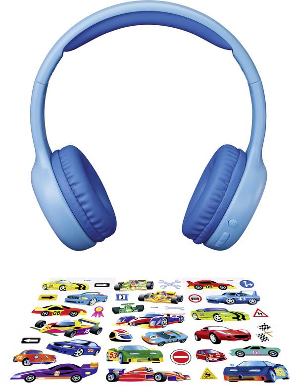 Lenco HPB-110BU Over Ear Kopfhörer Bluetooth® Blau Lautstärkebegrenzung Kinder