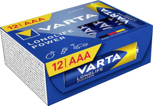Varta VARTA Longlife Power AAA Cube Pack12 Micro (AAA)-Batterie Alkali-Mangan  1.5 V 12 St.