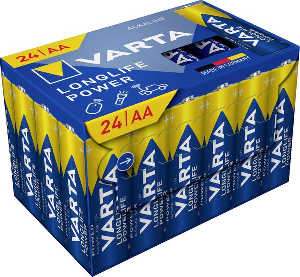 Varta VARTA Longlife Power AA Cube Pack24 Mignon (AA)-Batterie Alkali-Mangan  1.5 V 24 St.