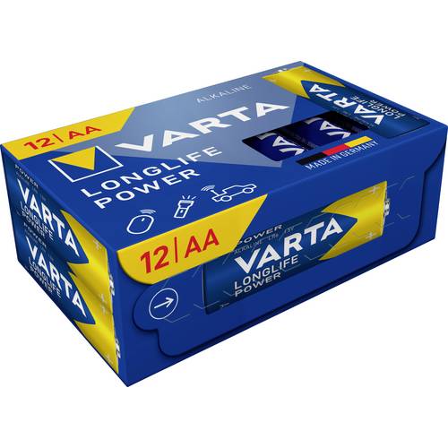 Varta VARTA Longlife Power AA Cube Pack12 Mignon (AA)-Batterie Alkali-Mangan 1.5 V 12 St.