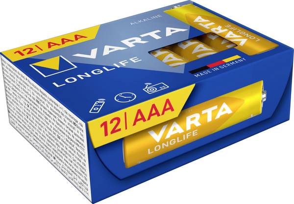Varta VARTA Longlife AAA Cube Pack12 Micro (AAA)-Batterie Alkali-Mangan  1.5 V 12 St.