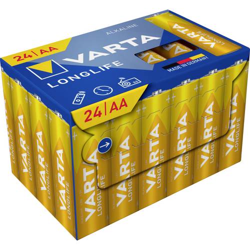 Thumbnail - Varta VARTA Longlife AA Cube Pack24 Mignon (AA)-Batterie Alkali-Mangan 1.5 V 24 St.