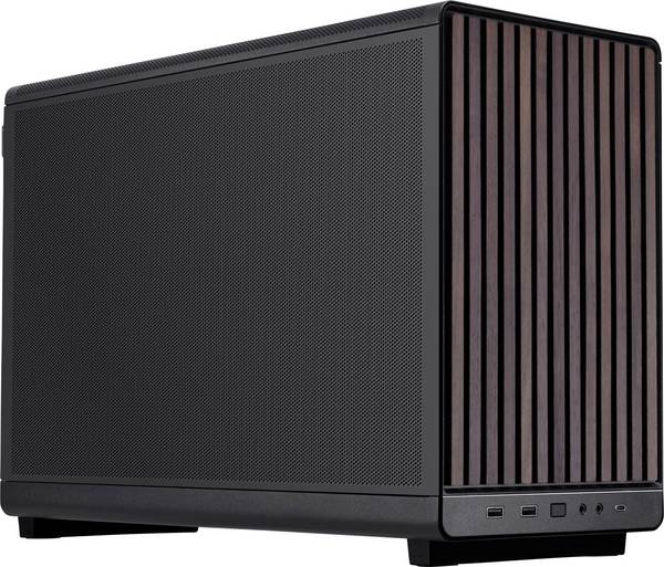 Lian Li Lian Li DAN Cases A3-mATX Wood Edition PC-Gehäuse, Micro-ATX - Walnuss, schwarz Micro-Tower PC-Gehäuse, Gaming-Gehäuse, Gehäuse Schwarz