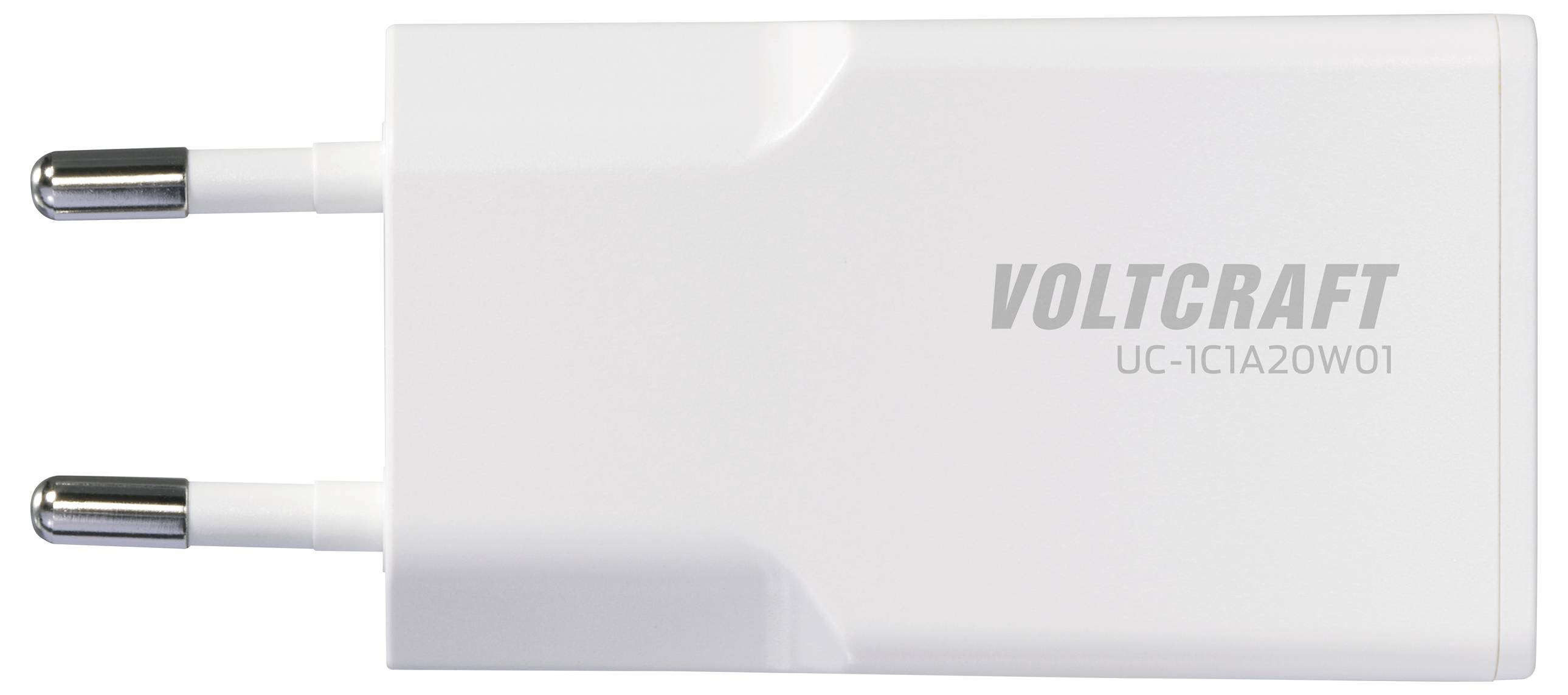 VOLTCRAFT UC-1C1A20W01 USB Ladegerät 20 W 1x USB-A, 1x USB-C® Fast Charge, USB PD 3.0 Weiß GaN-2