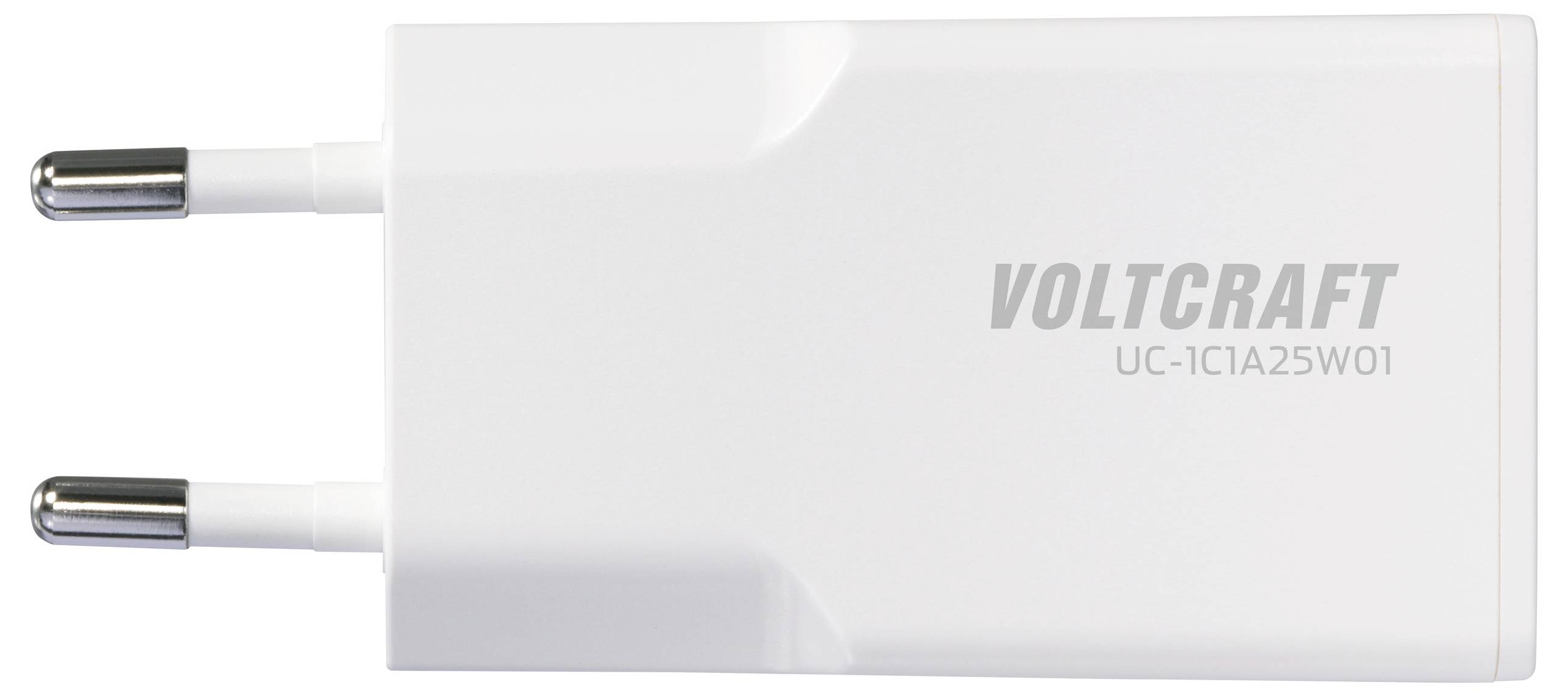 VOLTCRAFT UC-1C1A25W01 USB Ladegerät 25 W 1x USB-A, 1x USB-C® Fast Charge, USB PD 3.0 Weiß GaN-2