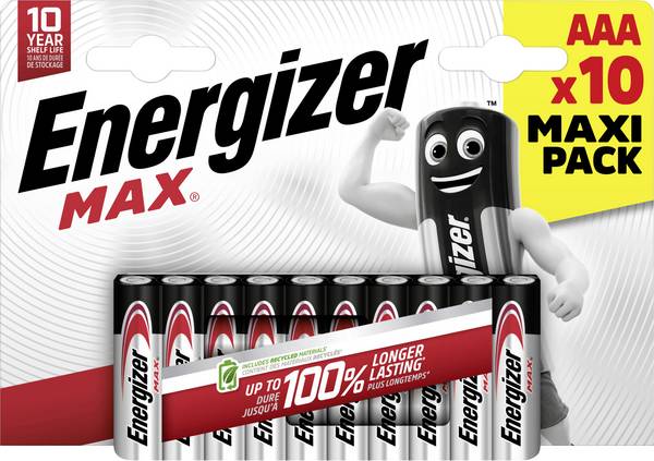 Energizer Max Micro (AAA)-Batterie Alkali-Mangan  1.5 V 10 St.