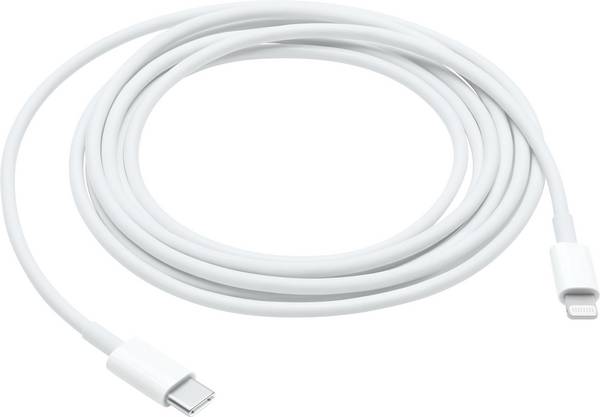 Apple USB-Kabel USB 2.0 USB-C® Stecker, Apple Lightning Stecker 2.00 m Weiß MW2R3ZM/A