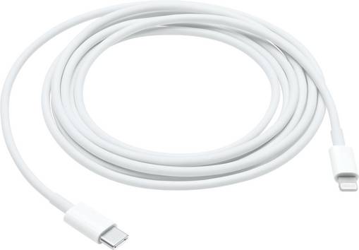 Apple USB-Kabel  USB 2.0 USB-C® Stecker, Apple Lightning Stecker 2.00 m Weiß  MW2R3ZM/A