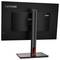 Ein Lenovo ThinkVision Monitor von hinten. Sichtbar sind das Lenovo-Logo oben links und der Standfuß in der Mitte.