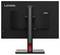 'Lenovo ThinkVision Monitor von hinten, zeigt das schlanke, moderne Design mit schwarzer Oberfläche und rotem Akzent auf dem Standfuß.'