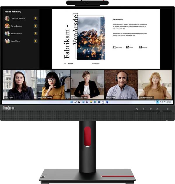Lenovo ThinkCentre Tiny-in-One 22 Gen 5 LED-Monitor  EEK D (A - G) 54.6 cm (21.5 Zoll) 1920 x 1080 Pixel 16:9 6 ms DisplayPort, HDMI® IPS LED