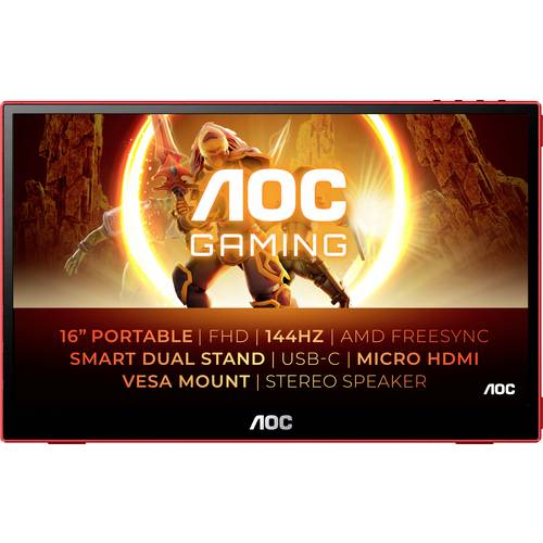 Thumbnail - AOC 16G3 LCD-Monitor EEK E (A - G) 39.6 cm (15.6 Zoll) 1920 x 1080 Pixel 16:9 4 ms IPS LCD