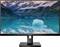 Ein Monitor der Marke Philips zeigt eine beeindruckende Landschaft mit Bergen und einem See im Vordergrund unter einem bewölkten Himmel.