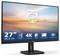 Ein 27-Zoll Philips-Monitor zeigt ein farbenfrohes Meeresbild bei Sonnenuntergang. Symbole darunter zeigen 4K, IPS, HDR, flimmerfrei.